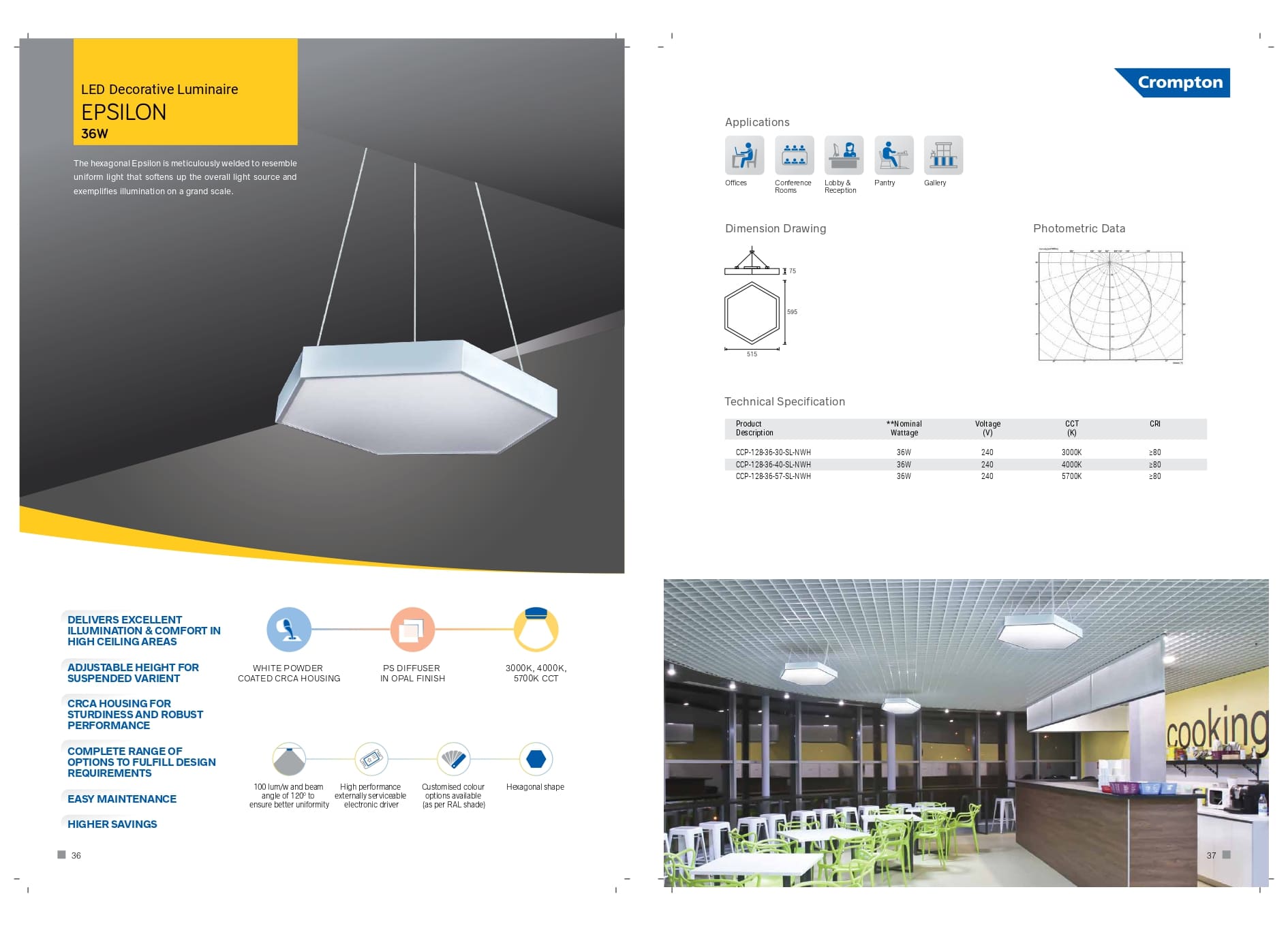 LED Decorative Luminaire EPSILON